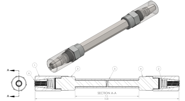 half inch adjustable barrier cable splice chuck